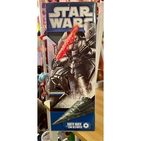 DARTH VADER TO STAR DESTROYER Star Wars Transformers Crossovers Hasbro 2011 NEW - Picture 7 of 11